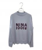 NINA RICCIニナリッチ）の古着「ロゴウールニット」｜ブルー