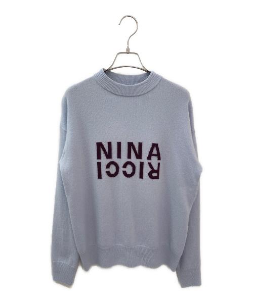 NINA RICCI（ニナリッチ）NINA RICCI (ニナリッチ) ロゴウールニット ブルー サイズ:XSの古着・服飾アイテム