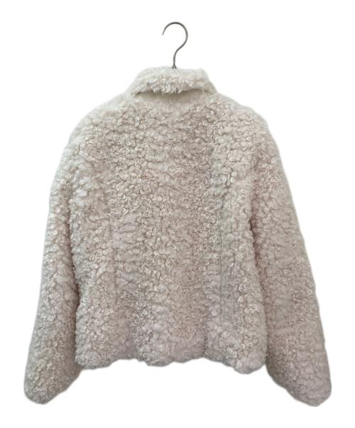 the Barnnet（ザ バーネット）the Barnnet (ザ バーネット) Bouffant Eco-Fur Jacket アイボリー サイズ:FREEの古着・服飾アイテム