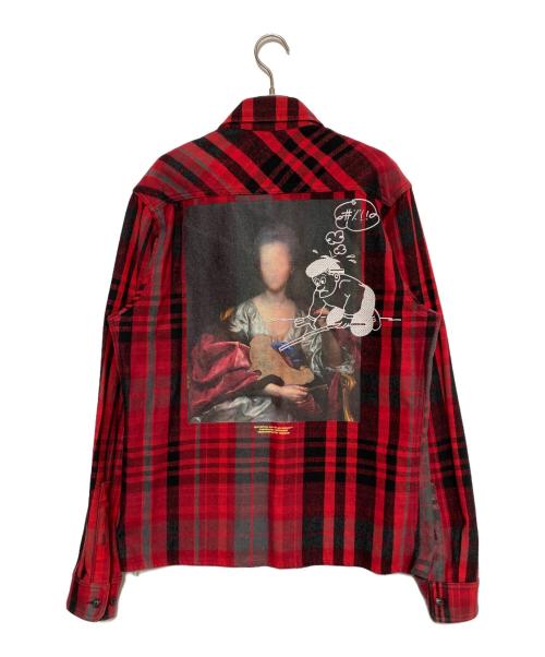 OFFWHITE（オフホワイト）OFFWHITE (オフホワイト) MARIANA DE SILVA SHIRT レッド サイズ:Lの古着・服飾アイテム