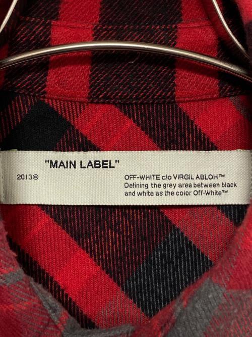 OFFWHITE（オフホワイト）OFFWHITE (オフホワイト) MARIANA DE SILVA SHIRT レッド サイズ:Lの古着・服飾アイテム