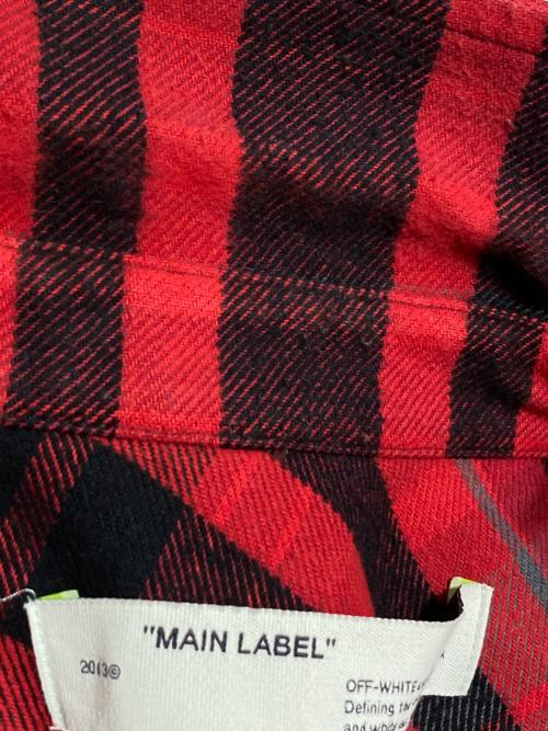 OFFWHITE（オフホワイト）OFFWHITE (オフホワイト) MARIANA DE SILVA SHIRT レッド サイズ:Lの古着・服飾アイテム