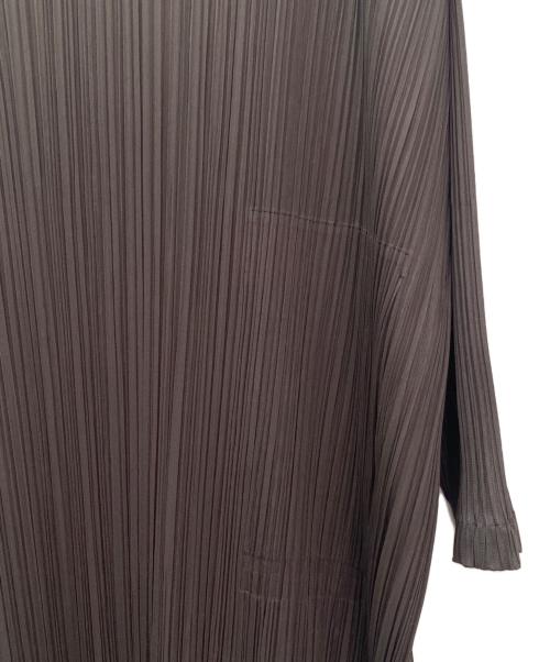 PLEATS PLEASE（プリーツプリーズ）PLEATS PLEASE (プリーツプリーズ) プリーツロングワンピース チャコールグレー サイズ:5の古着・服飾アイテム