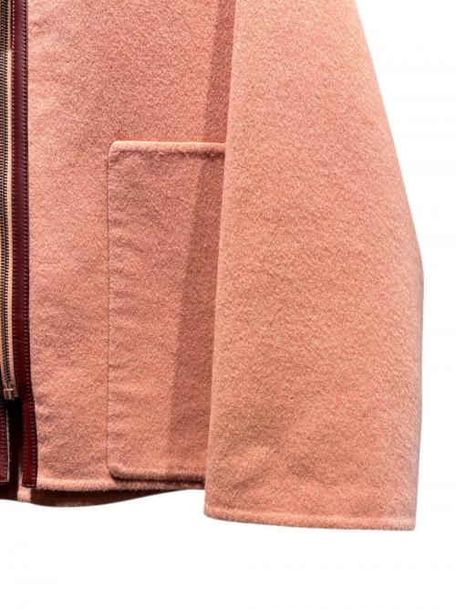 HERMES（エルメス）HERMES (エルメス) ジップアップダブルフェイスジャケット ピンク サイズ:34の古着・服飾アイテム