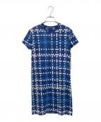 HERMESエルメス）の古着「半袖総柄ワンピース」｜ブルー