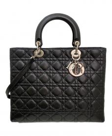 Christian Diorクリスチャン ディオール）の古着「レディディオール カナージュ2wayバッグ」｜ブラック