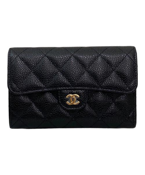CHANEL（シャネル）CHANEL (シャネル) スモールジップウォレット ブラックの古着・服飾アイテム