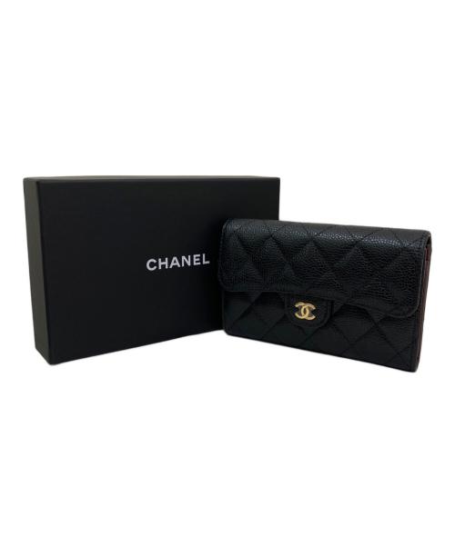 CHANEL（シャネル）CHANEL (シャネル) スモールジップウォレット ブラックの古着・服飾アイテム