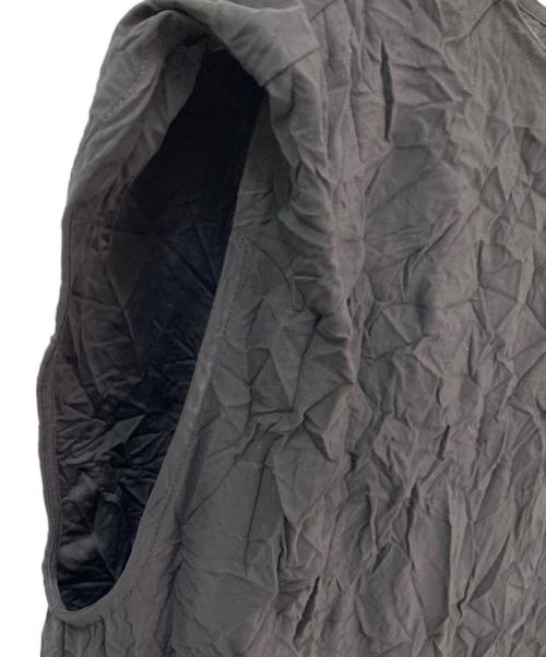 YORI（ヨリ）YORI (ヨリ) リボンワッシャーワンピース ブラック サイズ:36 未使用品の古着・服飾アイテム