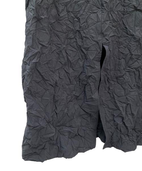 YORI（ヨリ）YORI (ヨリ) リボンワッシャーワンピース ブラック サイズ:36 未使用品の古着・服飾アイテム