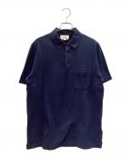 HERMESエルメス）の古着「鹿の子ポロシャツ」｜ネイビー