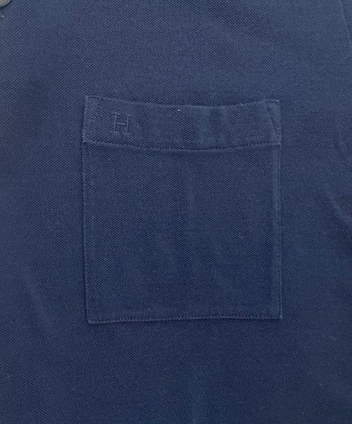 HERMES（エルメス）HERMES (エルメス) 鹿の子ポロシャツ ネイビー サイズ:Ｌの古着・服飾アイテム