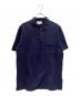 HERMES（エルメス）の古着「鹿の子ポロシャツ」｜ネイビー