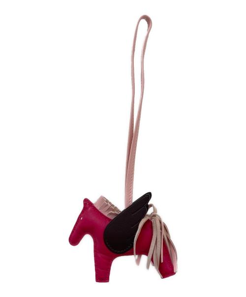 HERMES（エルメス）HERMES (エルメス) ロデオペガサスPM ショッキングピンク×ブラウンの古着・服飾アイテム