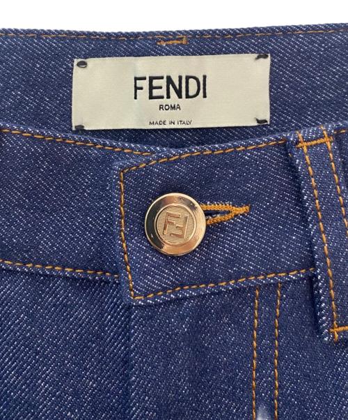 FENDI（フェンディ）FENDI (フェンディ) ワイドレッグジーンズ インディゴ サイズ:40の古着・服飾アイテム