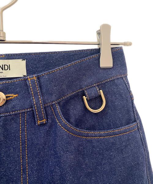 FENDI（フェンディ）FENDI (フェンディ) ワイドレッグジーンズ インディゴ サイズ:40の古着・服飾アイテム