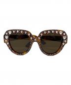 GUCCIグッチ）の古着「ラインストーン付サングラス」｜ブラウン