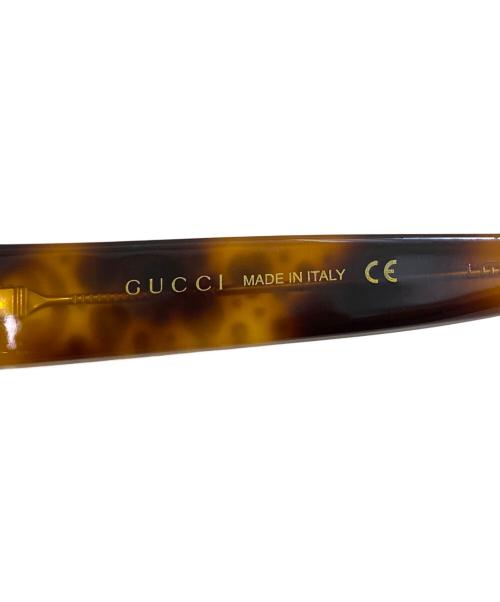 GUCCI（グッチ）GUCCI (グッチ) ラインストーン付サングラス ブラウン サイズ:50□23 140の古着・服飾アイテム