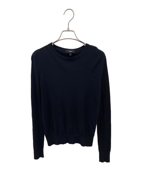theory（セオリー）theory (セオリー) クルーネックニット ブラック サイズ:Sの古着・服飾アイテム