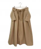 SEIVSONセイヴソン）の古着「ロングフレアワイドパンツ」｜ベージュ
