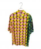 DRIES VAN NOTENドリスヴァンノッテン）の古着「総柄シャツ」｜イエロー×ピンク