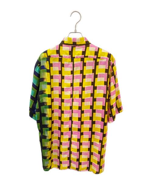 DRIES VAN NOTEN（ドリスヴァンノッテン）DRIES VAN NOTEN (ドリスヴァンノッテン) 総柄シャツ イエロー×ピンク サイズ:36の古着・服飾アイテム