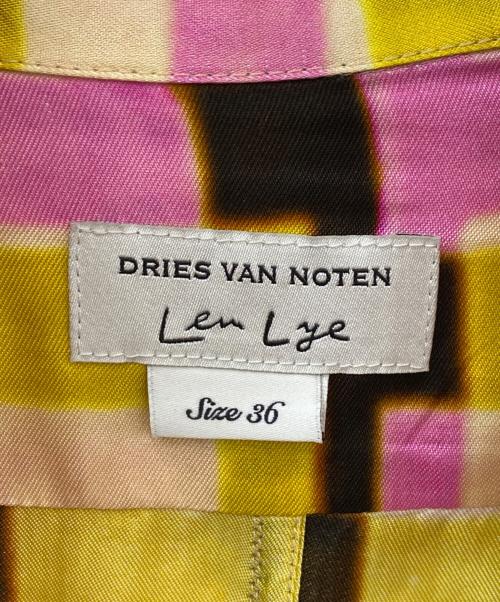 DRIES VAN NOTEN（ドリスヴァンノッテン）DRIES VAN NOTEN (ドリスヴァンノッテン) 総柄シャツ イエロー×ピンク サイズ:36の古着・服飾アイテム