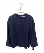 ADOREアドーア）の古着「リボンスリーブブラウス」｜ネイビー