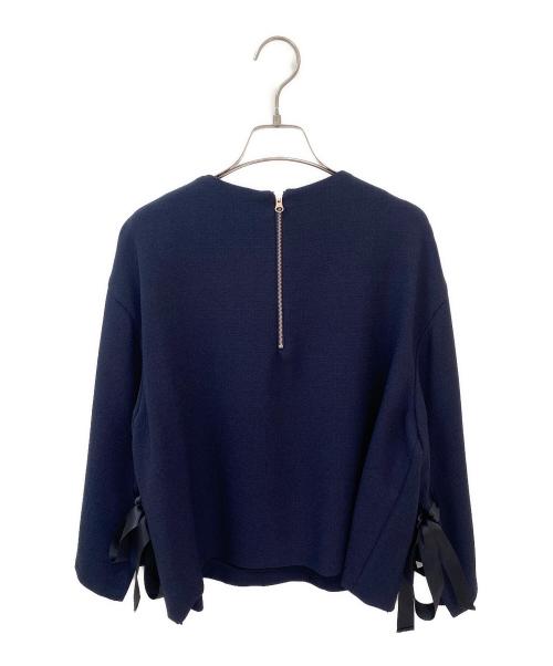 ADORE（アドーア）ADORE (アドーア) リボンスリーブブラウス ネイビー サイズ:38の古着・服飾アイテム