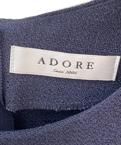ADORE（アドーア）ADORE (アドーア) リボンスリーブブラウス ネイビー サイズ:38の古着・服飾アイテム