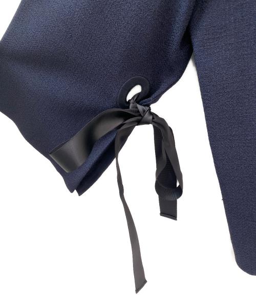 ADORE（アドーア）ADORE (アドーア) リボンスリーブブラウス ネイビー サイズ:38の古着・服飾アイテム