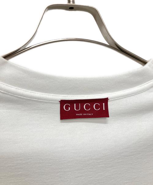 GUCCI（グッチ）GUCCI (グッチ) プリントコットンジャージーTシャツ ホワイト サイズ:XSの古着・服飾アイテム