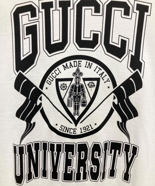GUCCI（グッチ）GUCCI (グッチ) プリントコットンジャージーTシャツ ホワイト サイズ:XSの古着・服飾アイテム