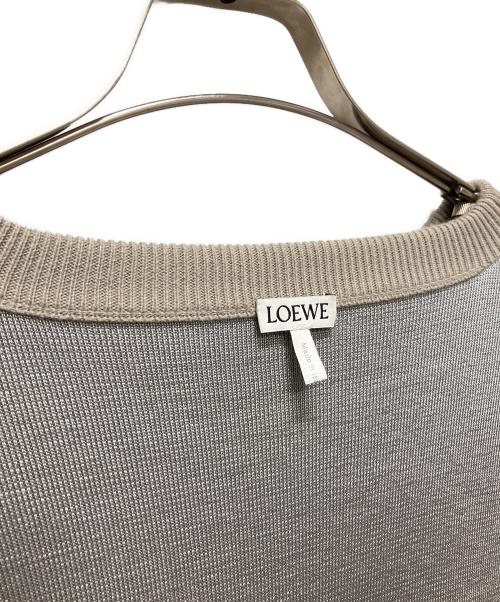LOEWE（ロエベ）LOEWE (ロエベ) アナグラムインターシャポケットセーター グレー サイズ:XSの古着・服飾アイテム
