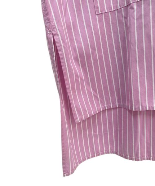 LIVIANA CONTI（リビアナコンティ）LIVIANA CONTI (リビアナコンティ) フリルストライプブラウス ピンク サイズ:Sの古着・服飾アイテム