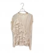 CHAOSカオス）の古着「ノースリブフリルブラウス」｜アイボリー