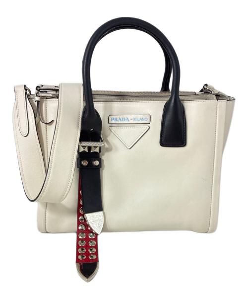 PRADA（プラダ）PRADA (プラダ) コンセプト2WAYバッグ ホワイトの古着・服飾アイテム