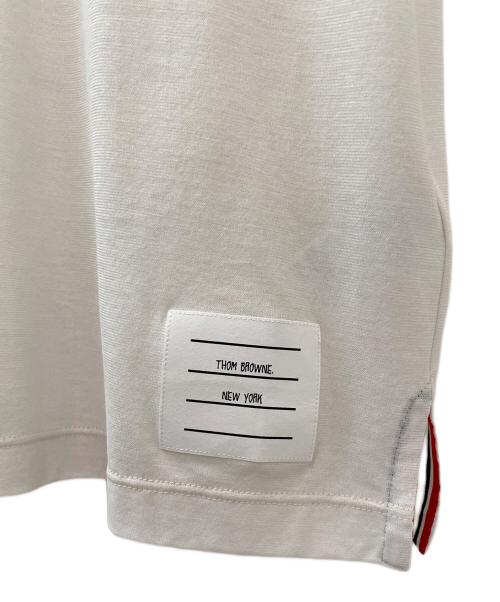 THOM BROWNE. NEW YORK（トムブラウン ニューヨーク）THOM BROWNE. NEW YORK (トムブラウンニューヨーク) ポロシャツ ホワイト サイズ:38の古着・服飾アイテム