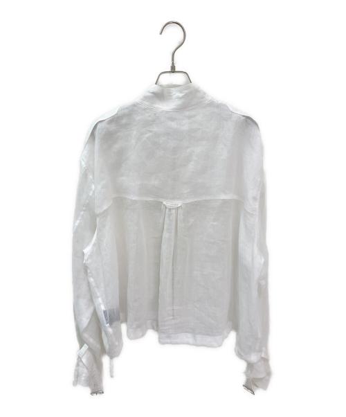 CHAOS（カオス）CHAOS (カオス) リネンスタンドカラージップジャケット ホワイト サイズ:Fの古着・服飾アイテム