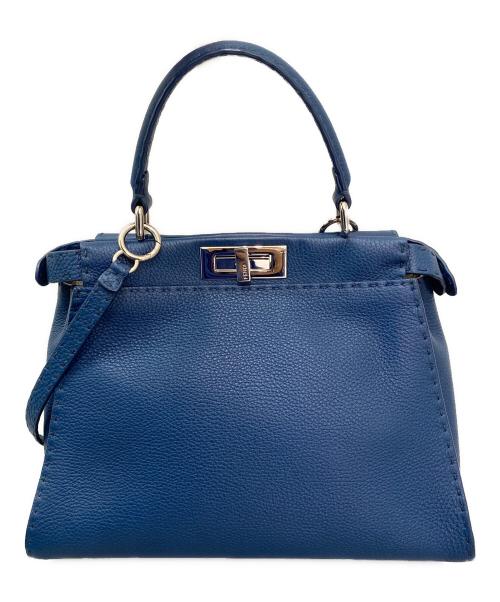 FENDI（フェンディ）FENDI (フェンディ) ピーカブー ミディアム ブルー サイズ:ミディアムの古着・服飾アイテム