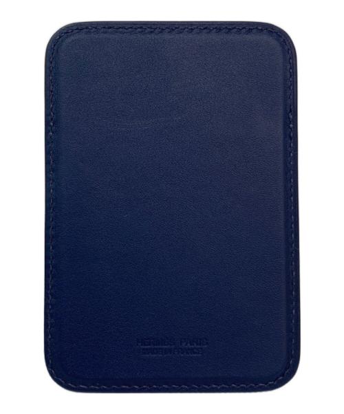 HERMES（エルメス）HERMES (エルメス) カードケース 《MagSafe》 エマン “アロ！” ネイビーの古着・服飾アイテム