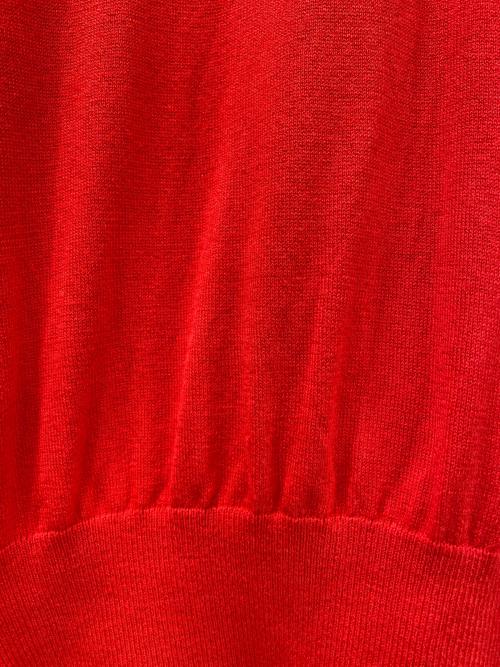 ENFOLD（エンフォルド）ENFOLD (エンフォルド) シルクコットンサイドスリットニット レッド サイズ:36の古着・服飾アイテム