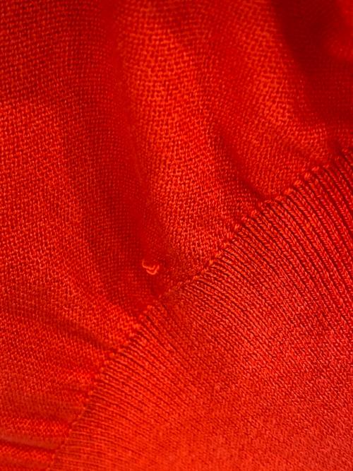 ENFOLD（エンフォルド）ENFOLD (エンフォルド) シルクコットンサイドスリットニット レッド サイズ:36の古着・服飾アイテム