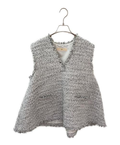Heve（ヘイヴ）Heve (ヘイヴ) ツイードベスト ホワイト系 サイズ:Freeの古着・服飾アイテム