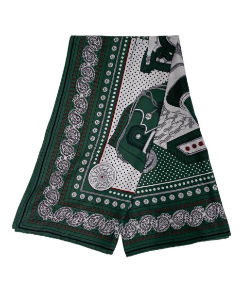 HERMES（エルメス）HERMES (エルメス) カレジェアン140《ズアヴとドラゴン・バンダナ》 グリーン サイズ:140の古着・服飾アイテム