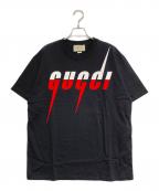 GUCCIグッチ）の古着「ブレードプリントTシャツ」｜ブラック