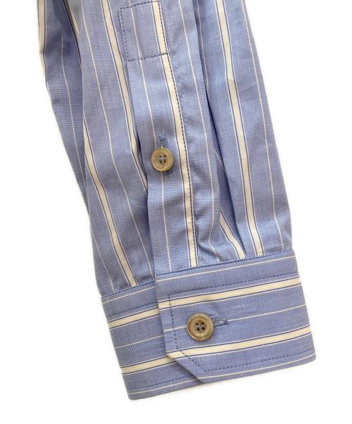GUCCI（グッチ）GUCCI (グッチ) クロップドストライプシャツ ブルー サイズ:42の古着・服飾アイテム