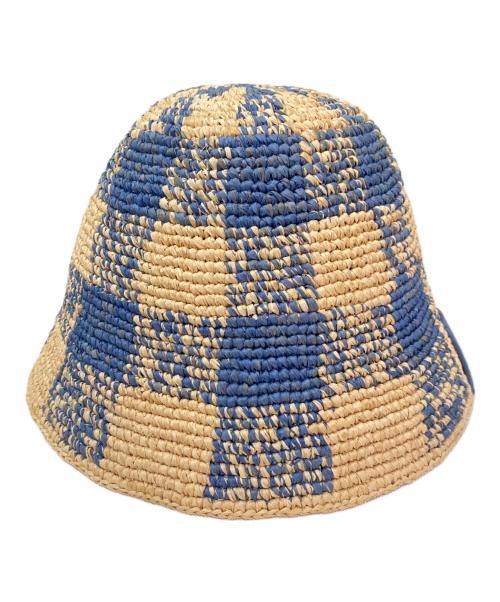LOEWE（ロエベ）LOEWE (ロエベ) バケットハット ベージュ×ブルー サイズ:ONE SIZEの古着・服飾アイテム
