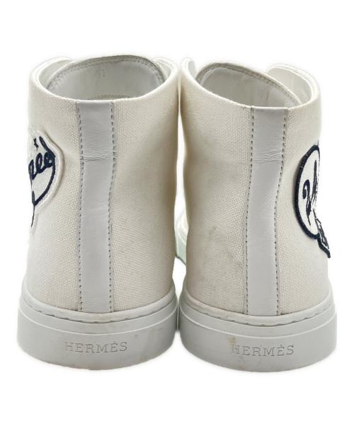 HERMES（エルメス）HERMES (エルメス) Iriko high-top sneakers　イリコ ハイカットスニーカー ホワイト サイズ:41の古着・服飾アイテム