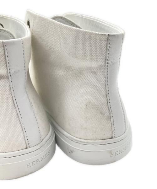 HERMES（エルメス）HERMES (エルメス) Iriko high-top sneakers　イリコ ハイカットスニーカー ホワイト サイズ:41の古着・服飾アイテム